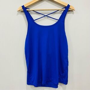 SPLITS59 S Bright Royal Blue Singlette Workout Strappy Tank Top Athleisure*
